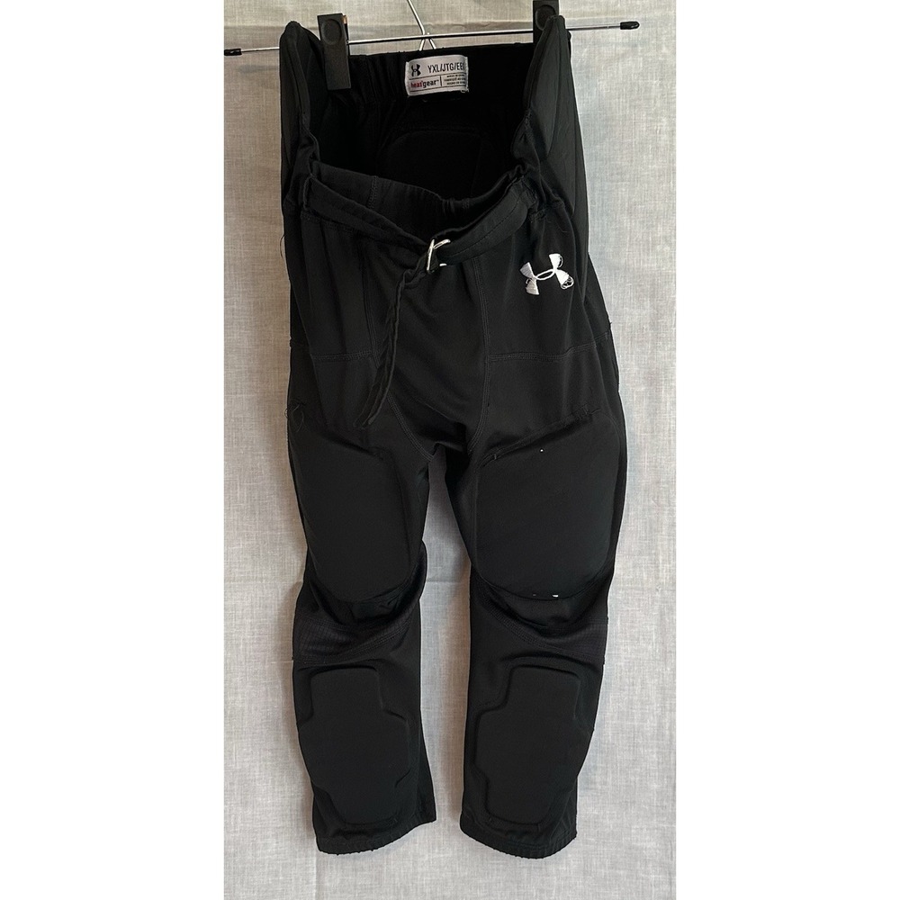 Under Armour Padded Girdle Heatgear Youth XL Black 7-Pad Compression Good
